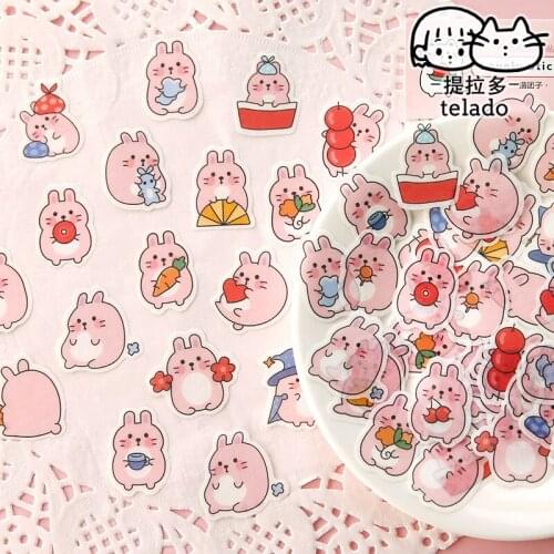 20set/1lot Kawaii Stationery Stickers Soft cute rabbit Diary Decorative Mobile Stickers Scrapbooking DIY Craft Stickers