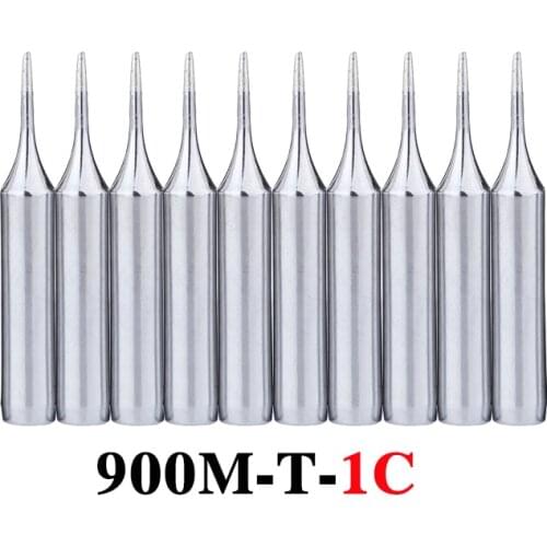 10Pcs/lot 900M-T-1C Soldering Iron Tip Lead-free Welding Sting Solder Tips for 936 BGA Soldering Rework Station