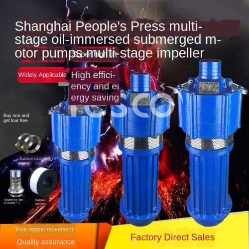Deep well pump oil immersed multistage submersible pump high lift small mouse pump 220V industrial pumps