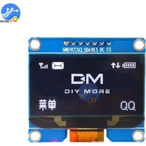 1.54 inch OLED Display Module Screen White Backlight SPD0301 128X64 IIC I2C Serial LCD Controller Board Screen for Arduino