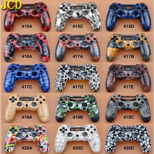 JCD 1PCS Plastic Hard Shell Front back Housing Shell Case Cover For PS4 JDM-010 011 Handle Inner Support for US Version