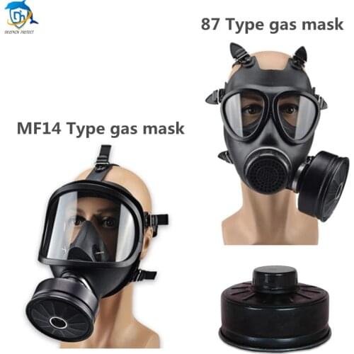 MF14/87 Type Gas Mask Full Face Chemical Respirator Natural Rubber Military Filter Self-priming