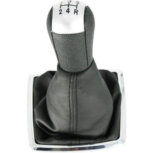 5 Speed Manual Gear Shift Knob With Boot For Ford Focus 2 2005 2006 2007 2008 2009 2010 2011 Kuga Fiesta
