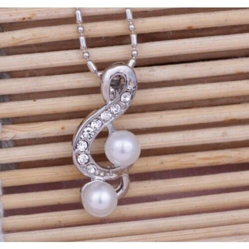 S056 Korean fashion Crystal jewely sets Necklace + Earrings Two-piece Set