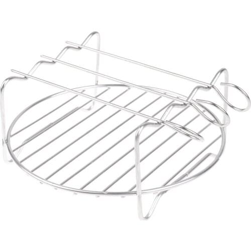 Baking Tray Skewers Air Fryer Double-deck Home Stainless Steel Holder BBQ Rack Replacement Barbecue