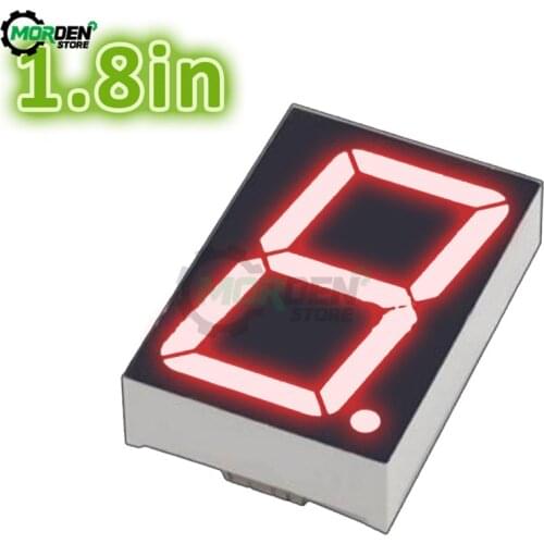 1.8 Inch LED Module Common Cathode 10 Pin 1 Bit 7 Segment 2.2 x 1.5 x 0.43 Inch Red LED Display Digital Tube