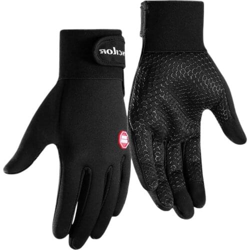 Outdoor Keep Warm Gloves Three-finger Touch Design Thicken Gloves Winter Cycling Gloves Full Finger Gloves for Motorcycle Riding