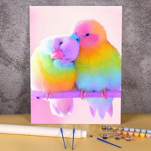 Bird Animal DIY Painting By Numbers Kit Acrylic Paints 40*50 Oil Painting Decorative Paintings For Children Wall Handicraft