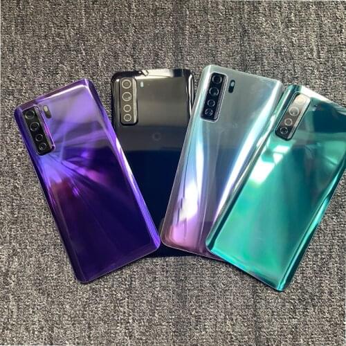 For Huawei P40 Lite 5G Back Battery Cover Back Door Housing Cover Case Glass With Camera Len for Huawei Nova 7 SE High Quality