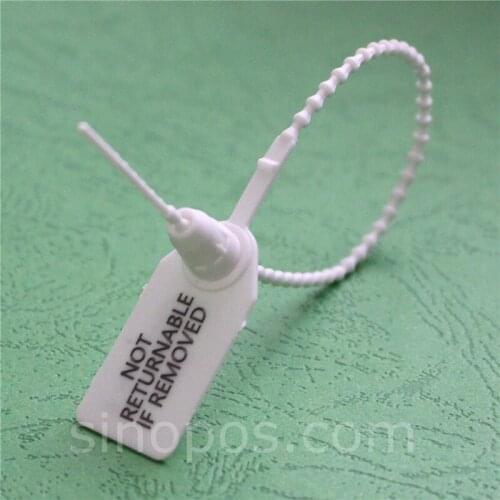 Anti Tamper Pull Security Seal, adjustable plastic loop lock secure tag tie clothes shoes bag label fastener no return void flap