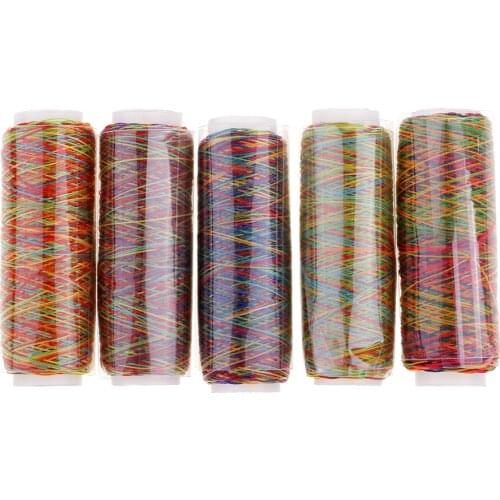 5pcs 150D Colorful Embroidery Yarn Threads for Machine Hand Sewing Craft DIY