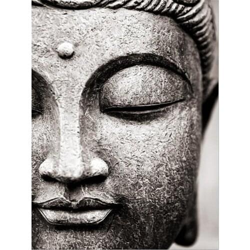 Abstract Buddha Face DIY Embroidery Cross Stitch 11CT Kits Craft Needlework Set Cotton Thread Printed Canvas Home Design