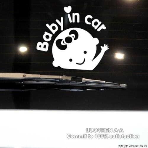 Car Stickers Baby In Car On Board Lovely Girl Creative Decals Auto Tuning Styling Vinyls 16x14cm D10