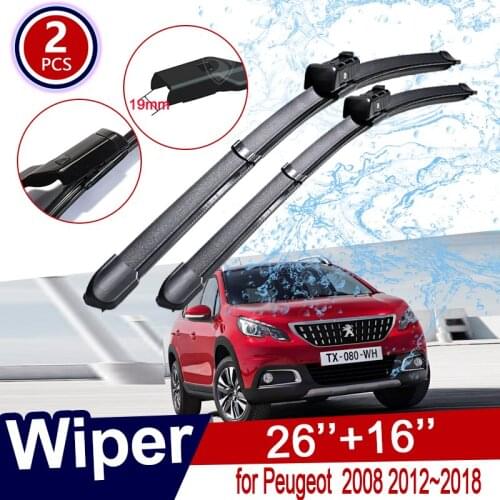 Car Wiper Blades for Peugeot 2008 2012~2018 Front Windscreen Windshield Brushes Car Accessories 2013 2014 2015 2016 2017