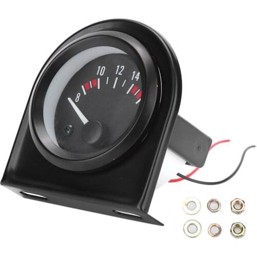 LED light 2inch 52MM 12V Car Voltmeter Voltage Measuring Gauge Meter for Car Modification The measurement range is 8-16V