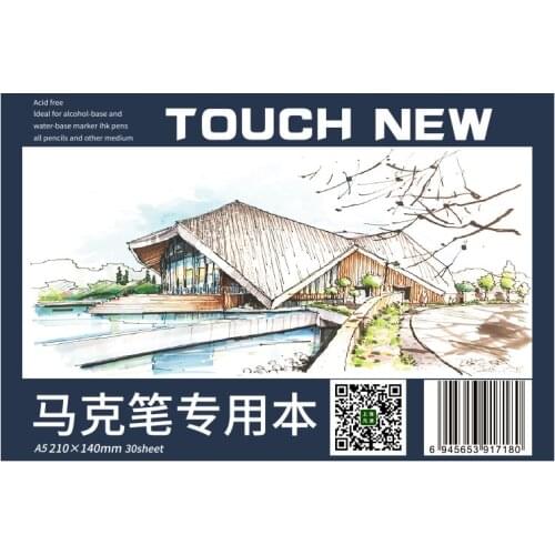 TOUCHFIVE 30 Sheets A5 Marker Pad Sketchbook Drawing Notebook White Paper School Stationery Notepad Notitieboek Cuaderno