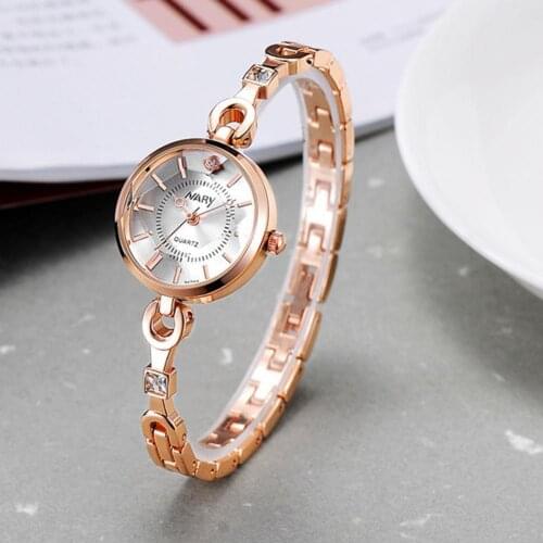 NARY Quartz Accurate Alloy Jewelry Buckle Life Waterproof Women Watch Bracelet Wristwatch Steel Band Bracelet Watch Analog Clock