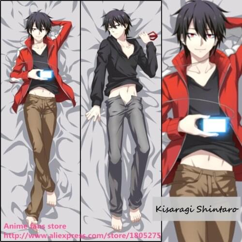 Cool Japanese Anime Pillowcase KAGEROU PROJECT MekakuCity Actors Kisaragi Shintaro decorative Hugging Body Pillow Case Cover