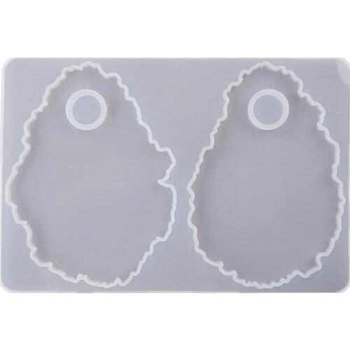 DIY Handmade Craft Crystal Epoxy Resin Mold Irregular Makeup Tray Disc Silicone Molds