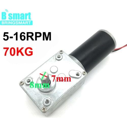 Bringsmart Micro Electric Motor A58SW31ZY 12V Reversed DC Motor 24V Adjustable Speed 12rpm Reduction Gearbox Motor Robot Machine