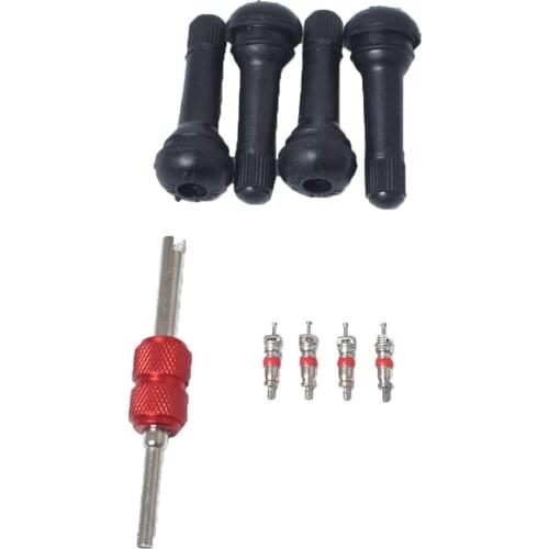 2 Way Tire Valve Stem Core Remover Repair Tool For Car Vehicle+4*TR414