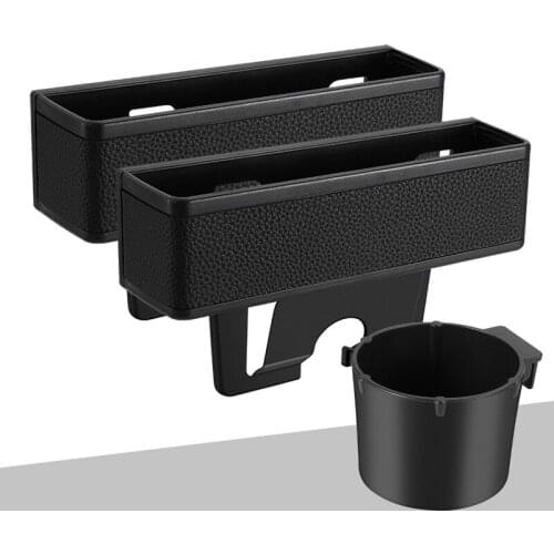 Car Seat Gap Slit Pocket Catcher Auto Organizer Storage Box Phone Bottle Holder Car Accessories Interior Removable Cup Holder