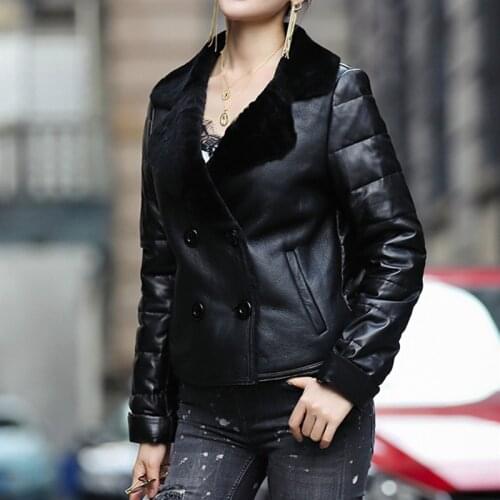 Short Coat Leather Ladies' Fashion Wools Boots Autumn And Winter Sheepskin Leather Jacket Womens Short Luxurious Fur Coats