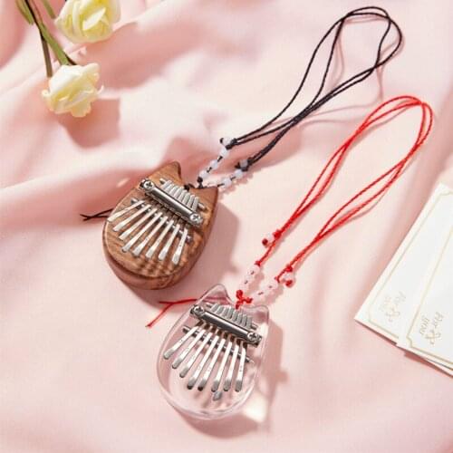8 key MINI Kalimba Carimba Crystal Transparent Portable Thumb Piano 8 llaves mbira Musical Instrument Finger Piano best quality