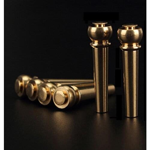 Fashion 6Pcs Guitar Pure Bridge Pin Brass Guitar Nails Bridge Pins Replacement Part Repair Tool Replacement Guitar Accessories
