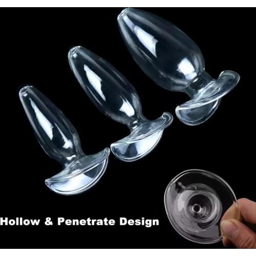 Hollow Glass Anal Butt plugs vagina plug stopper prostate massager buttplug dilatodor anal speculum tapon sex toys rectal enema