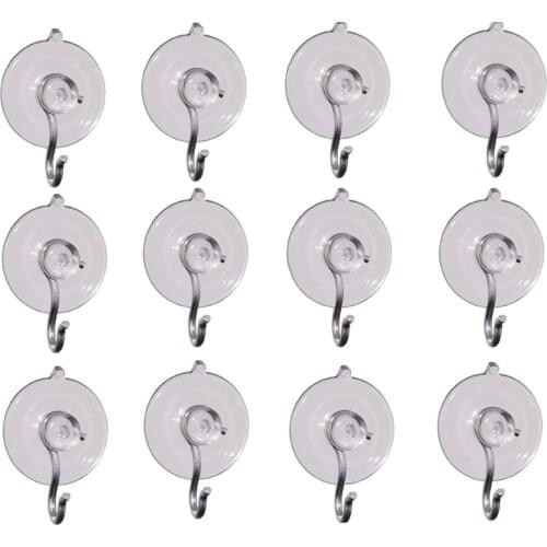 Transparent Suction Cup Hooks Seamless Sucker Hanger For Kitchen Bathroom Multifunction Strong Organizer On Windows Holiday