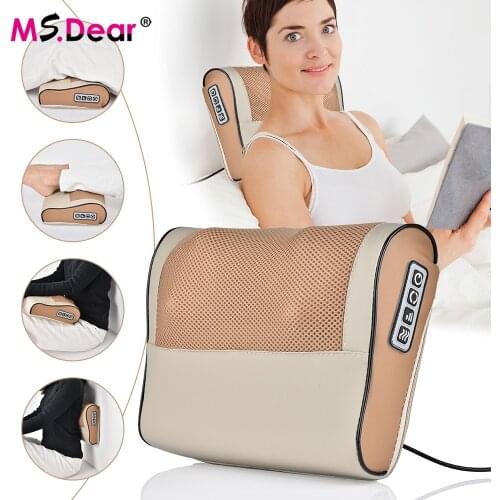 Relaxation Massage Pillow Vibrator Electric Neck Shoulder Back Heating Kneading Infrared therapy Massage Pillow