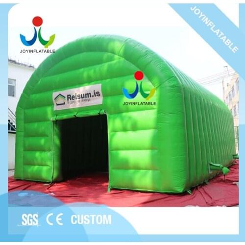 Family Green Tunnel Inflatable Party Tents with Two Doors for Event