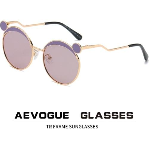 AEVOGUE Cermin Mata Hitam Sunglasses For Girl Cute Childrens Sunglasses Polarized UV400 fashion retro glasses AE1009