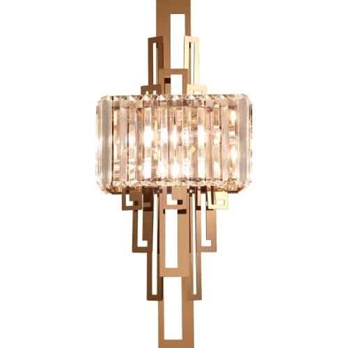 Modern Luxury Crystal LED Wall Lights Gold Metal Sconce For Restaurant Villa Foyer Corridor Creative Lighting Fixtures E14