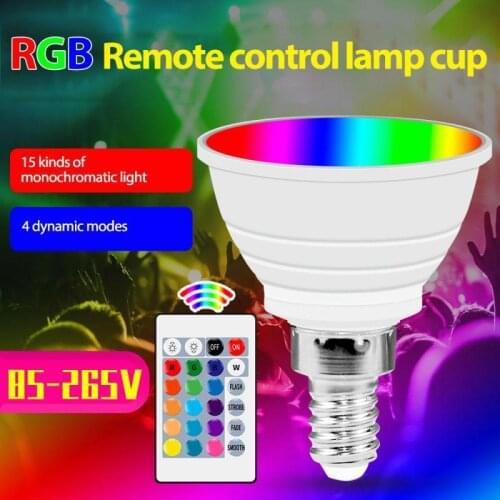 2W RGB+CW WiFi Smart Bulb LED Lamp Cup Dimmable Timer Function Bulb Background Decor Remote Voice Control Led Lamp GU10/MR16/E14