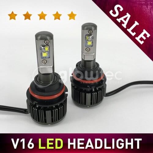 V16 LED HEADLIGHT H1 H3 H4 H7 H13 880 881 9004 9005 9006 Turbo 40w 3600lm LED bulb All in one car led headlight kit COB GLOWTEC