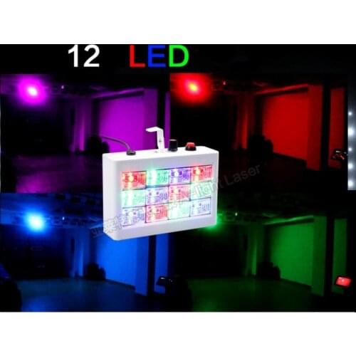 24w 12 x Led Flash Stage Lamp Strobe light KTV Laser Light Sound Control Music Control Stage light