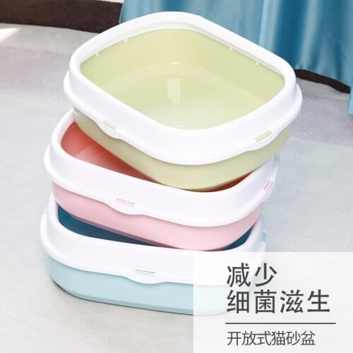 Pet cleaning supplies new cat sand basin large semi-closed hardened toilet send this litter spill cat sand shovel