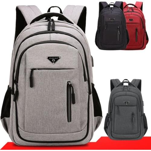 Waterproof 20 Inch Large Capacity Backpack Men USB Charging Travel Backpack Women Oxford Rucksack Male Vintage School Bag