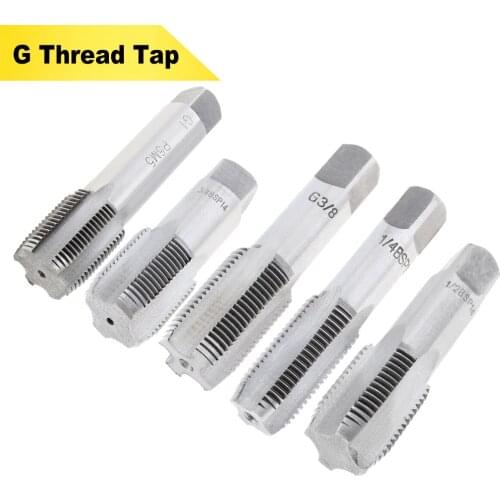 G1 G1/2 G1/4 G3/4 G1/8 3/8 Thread Tap 55 Degrees High Speed Steel Attack Pipe Plate Hand Tapping Tool G Tap Repair Machine