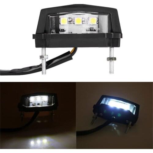 New Super Bright 3 LED Motorcycle Taillight Rear Tail Low Consumption Universal License Plate Brake Number Plate Light#265992