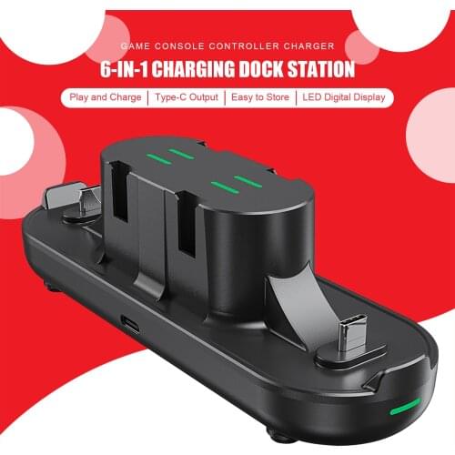 Game Console Controller Charger 6 In 1 Charging Dock Station For PS5 Xbox Video Game Consoles Games Accessories Drop Shipping