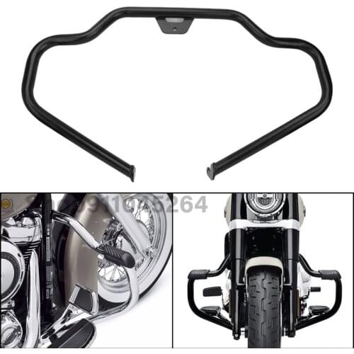 Motorcycle Dumb Black Bumper Engine Guard Crash Bar For Harley Softail Street Bob Low Rider FXBR FXFBS FLHC FLHCS 2018-2021