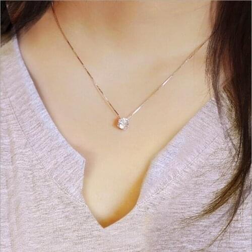 Vintage Choker Six Claws Zircon Cubic Necklace For Women Long Chains Statement Necklace 2021 New Trendy Jewelry Gift