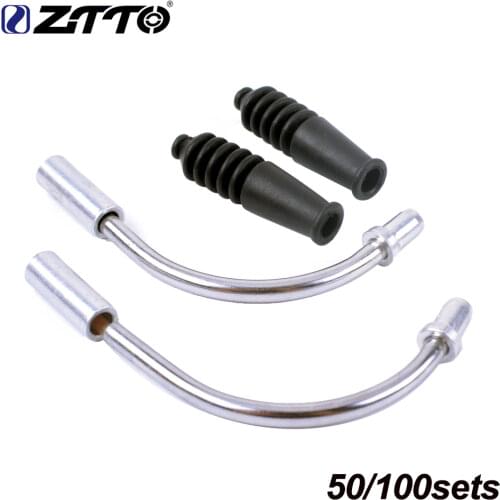 ZTTO 50/100 Sets MTB bike V Brake Noodles Mountain Bicycle Accessories Cable Guide Bend Tube Pipe Plastic Sleeves Protector Hose