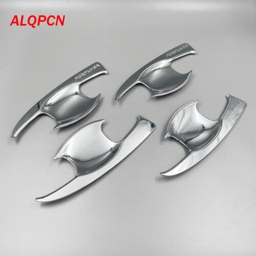 1 set 4pcs door outer handle bowl cover chrome For 2016 2017 2018 2019 toyota fortuner