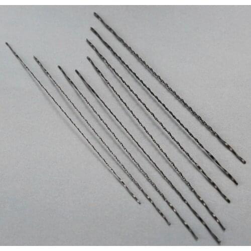 12Pcs 130mm #1-#8 Scroll Saw Blades Jig Saw Blades Spiral Teeth Carbon Steel Saw Blades, for Wood Metal Plastic Cutting Carving