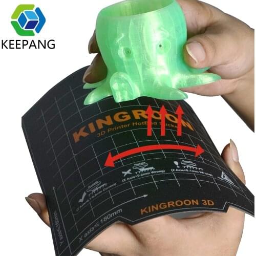 3D Printer Heat Paper Flexible Magnetic 2 Layer Print Heatbed Sticker 3D Printer Platform Heated Bed tape 180*180mm for KP3S KP3