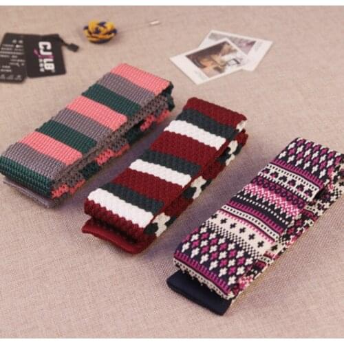 40colors Upscale mens gravatas tie knit fashion designers slim skinny 5cm striped solid neck ties knitted for men 50pcs fedex
